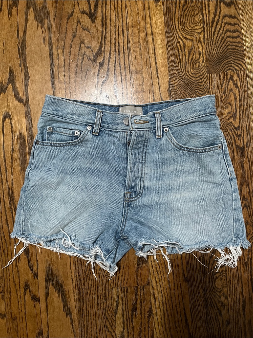 Everlane Light Blue Denim Cutoff Shorts